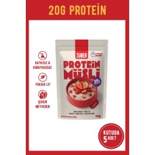 Züber Çilekli Yulaflı Protein Müsli (20G Protein) 70G x 5 Adet