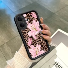 HONTINGA Vıvo V60 Lite ile Uyumlu Kılıf Kamera Koruyucu Basitlik Anti Düşme Kamera Korumalı Şirin Kedi Çiçekli Kılıf Siyah Desen Yumuşak Silikon Sevgili Çift Telefon Kılıfı K2-0783