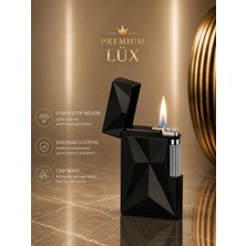 Bizle Tasarla Premium Siyah Metal Çakmak Yandan Çarklı Ateşleme, Eşe, Sevgiliye , Arkadaşa, Anneye Hediye
