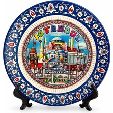 Meks Istanbul Temalı Porselen Dekoratif Tabak 20 cm ALK5844