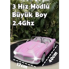Boratila Toys 2.4ghz Işıklı Müzikli Sesli Uzaktan Kumandalı Şarjlı Pilli 3 Hız Kademeli Oyuncak Bebek Oturtma Özellikli Takılabilen Kemerli Üstü Açık Eski Tarz Araba