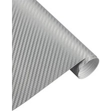 Temiz Pazar Hava Kanallı Gri Karbon Araba Kaplama Folyosu 120 cm x 100 cm
