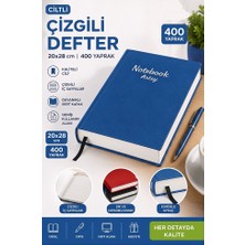 Artlantis Ciltli Çizgili Defter 400 Yaprak 20X28CM 1 Adet Çok Yapraklı Sert Kapaklı Not Hesap Defteri Okul Ofis Büro