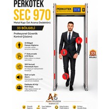 Perkotek ALS-SEC970 33 Bölgeli Metal Kapı Üst Arama Dedektörü 7" Dokunmatik Ekran
