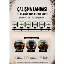 C9 Çalışma Lambası Plastik Kare 6'lı LED Bar