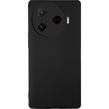 Kzy Tecno Camon 30 Pro ile Uyumlu Kılıf Ince Sıvı Silikon Tam Koruma Yumuşak Jel Silikon Kapak - Siyah