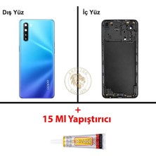 Arsking Oppo A91 Mavi Uyumlu Orta Kasa + B7000 Yapıştırıcı Full Kasa Kapak Gövde Housing