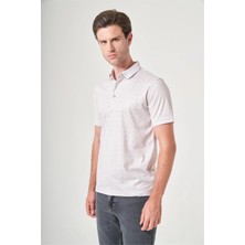 İmza Bej-Kahverengi Polo Yaka Kısa Kol Cepsiz Slim Fit Pamuklu Tişört 1011260159