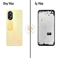 Arsking Oppo A38 Sarı Uyumlu Orta Kasa Full Kasa Kapak Gövde Housing