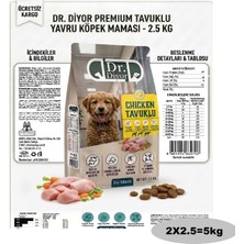 Dr.Diyor Dr. Diyor Tavuk Etli Yavru Kuru Köpek Maması 5kg(2x2.5)