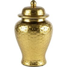 Mikasa Moor Gold Hasır Desen Kapaklı Küp 20x34cm
