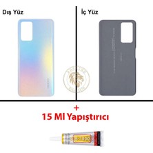 Arsking Oppo A96 Günbatımı Mavisi Uyumlu Arka Kapak + B7000 Yapıştırıcı Arka Cam Batarya Pil Kapağı