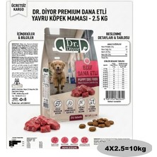 Dr.Diyor Dr. Diyor Biftekli Yavru Kuru Köpek Maması 10KG(4X2.5)