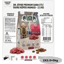 Dr.Diyor Dr. Diyor Biftekli Yavru Kuru Köpek Maması 5kg(2x2.5)