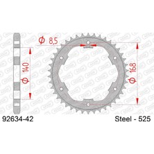 Afam Bmw F800 Gs Çelik Arka Dişli 92634-42