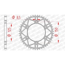 Afam Ktm Sx/sx F/exc/exc F  Superlıght Offroad Slk Çelik Dişli #520 71304SLK-51