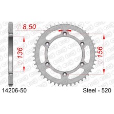 Afam Husqvarna TC250 / Sherco 250-450 Sc/sc-F/se/se-F Çelik Arka Dişli #520 14206-50