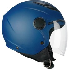 Cgm 2mha S-Kap Çocuk Açık Motosiklet Kaskı Mavi / Yxl