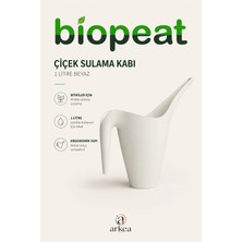 Biopeat 1 Litre Beyaz Çiçek Sulama Kabı – Modern Tasarım Ergonomik Bitki Sulama Kabı