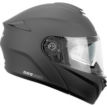 Cgm 568A Ber Mono Çene Açılır Motosiklet Kaskı Siyah / Xl