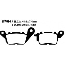 Ebc SFAC694 Yamaha NMAX125 , Delıght 125 17-21 Carbon Ön Fren Balatası