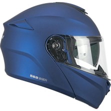 Cgm 568A Ber Mono Çene Açılır Motosiklet Kaskı Mavi / M