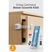 Mininga İz Bırakmaz Yapışkanlı Ayarlanabilir Boyut Çok Amaçlı Dolap Ve Kapı Kilidi Bebek Güvenlik