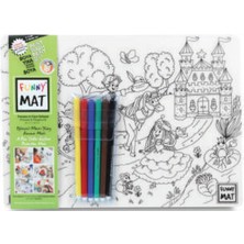 Akademi Çocuk Funny Mat - Prenses ve Oyun Bahçesi 6'lı Kalem Hediyeli 25 x 35 cm