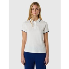North Sails Slim Fit Kontrast Şerit Detaylı Pamuklu Kadın Polo Yaka Tişört