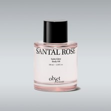 Kazan Hobi Kundal, Yapışkanlık Hissi Bırakmayan Saten Bitişli Vücut Yağı Satin Glow Body Oil (Santal Rose)