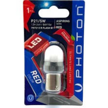 Photon P21/5W Kırmızı Flash (Tekli Blister) PH7213 R Flash B1