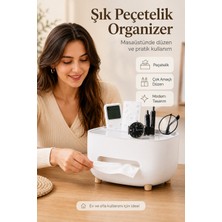 Ecuy Modern Masaüstü Düzenleyici Kağıt Havluluk Organizer Kumandalık Mutfak Banyo Ofis Kutusu