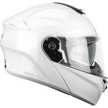 Cgm 568A Ber Mono Çene Açılır Motosiklet Kaskı Beyaz / S