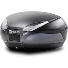 Shad SH48 Motosiklet Arka Çanta Topcase Siyah 48 Litre