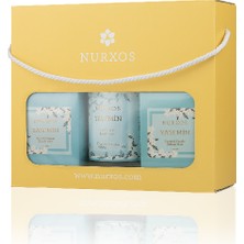 Nurxos Yasemin Kokulu Mum Seti – 2 Kokulu Mum + Oda Spreyi - 9687