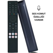 Zapex Tcl C6K C7K C71K C8K Premium Qd Mini Rc 833A Fmb1 Android Ses Komut Özellikli LED LCD Tv Kumandası