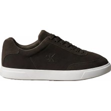Calvin Klein Erkek Düşük Bilekli Rahat Taban Ck Logolu Süet Koyu Kahve Sneaker HM0HM02201-BAM