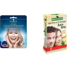 Kazan Hobi Rituel De Beaute Kolajen Göz Çevresi Maskesi 30 Adet + Siyah Nokta ve Kir Temizleyici Burun Bandı 2'li Set, 88090525918541