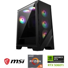MSI Gzone Eco Amd Ryzen 5 7500F / Nvidia Rtx 5060 Tı  8gb / 16GB Ddr5 / 1tb M.2 SSD / Gaming Masaüstü Bilgisayar