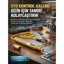 Teknolojik Garaj Oto Elektrik Kontrol Test Kalemi 6-24 Volt Kullanım Tipi ile Güçlü Ölçüm Aleti