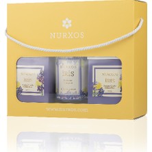 Nurxos İris Kokulu Mum Seti – 2 Kokulu Mum +  Oda Spreyi - 9681