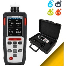 Sevgift GD-3806 Pompalı 4'lü Gaz Dedektörü | O₂, Co, H₂s ve Lel Ölçer | Çoklu Gaz Ölçüm Cihazı