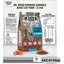 Dr.Diyor Dr. Diyor Somonlu Yetişkin Kuru Kedi Maması 10KG(4X2.5)