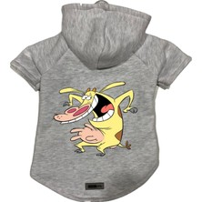 Kazan Hobi Monopetz Kapişonlu Polar Sweatshirt Köpek ve Kedi Kıyafeti & Elbisesi Gri Inek L