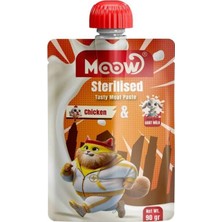 Moow Taze Tavuklu ve Keçi Sütlü Kısırlaştırılmış Kedi Et Ezmesi 90 gr