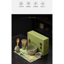 CKM Food Matcha Hazırlama Seti (Kahverengi Nilüfer Taç Yaprağı)