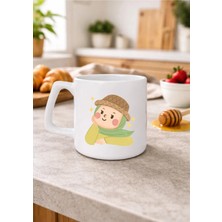 Eylül Design Tesettürlü Kız Baskılı Minimal Tasarımlı Baskılı Kupa Bardak Lüks Kahve Mug 250 ml
