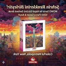 Frefly Store Rengarenk New York Temalı 1000 Parça Mozaik Puzzle