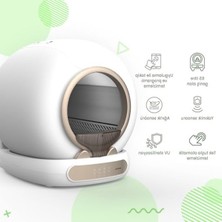Frefly Store Akıllı Kedi Tuvaleti, App ile Uzaktan Kontrol, 65LT Kapasiteli