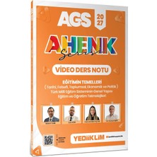 Yediiklim Yayınları Yediiklim 2027 Ags Ahenk Serisi Eğitimin Temelleri  ve Temel Kavramlar Türk Milli Eğitim Sisteminin Genel Yapısı Eğitim ve Öğrenme Teknolojileri Video Ders Notu